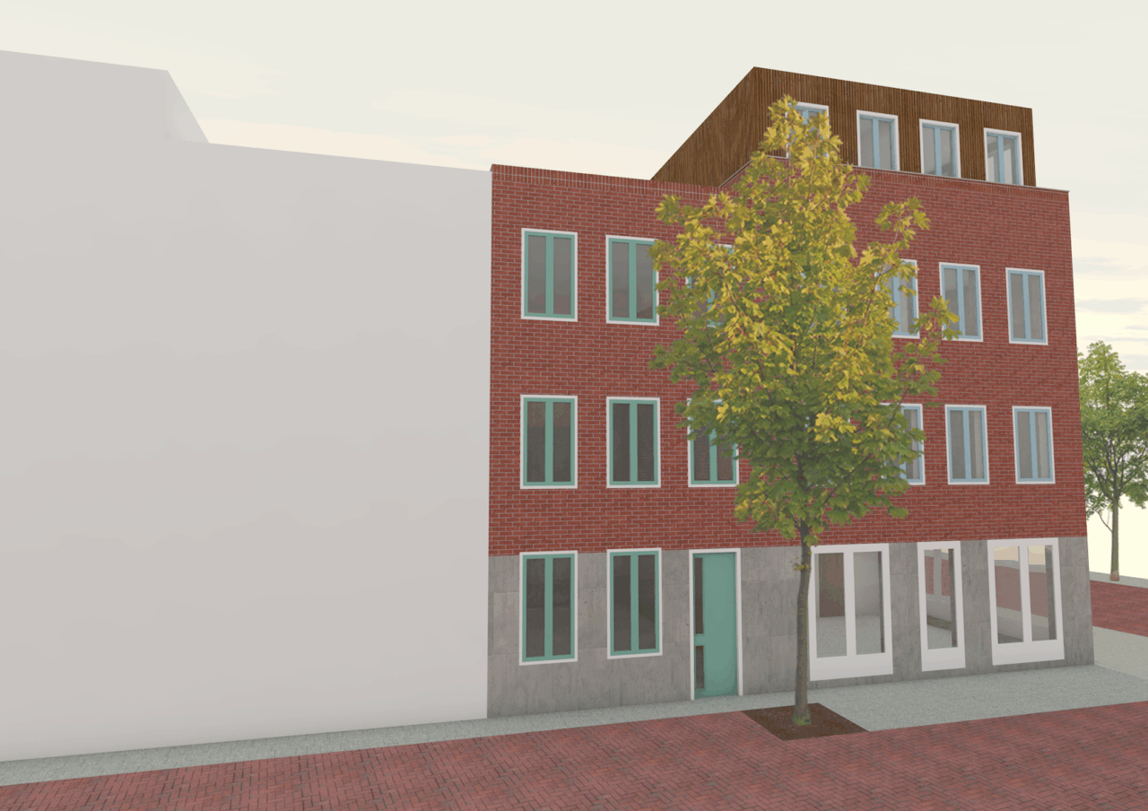 Rendering parallelweg opbouw